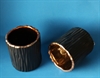 Et Stk. Skjuler, flot  lille Sort /kobberfarvet. Keramik. Ø 7,5 cm Højde 8 cm. Til lille blomst eller til fyrfadslys.